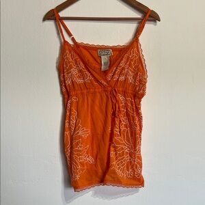 Joseph Orange Embroidered Camisole
